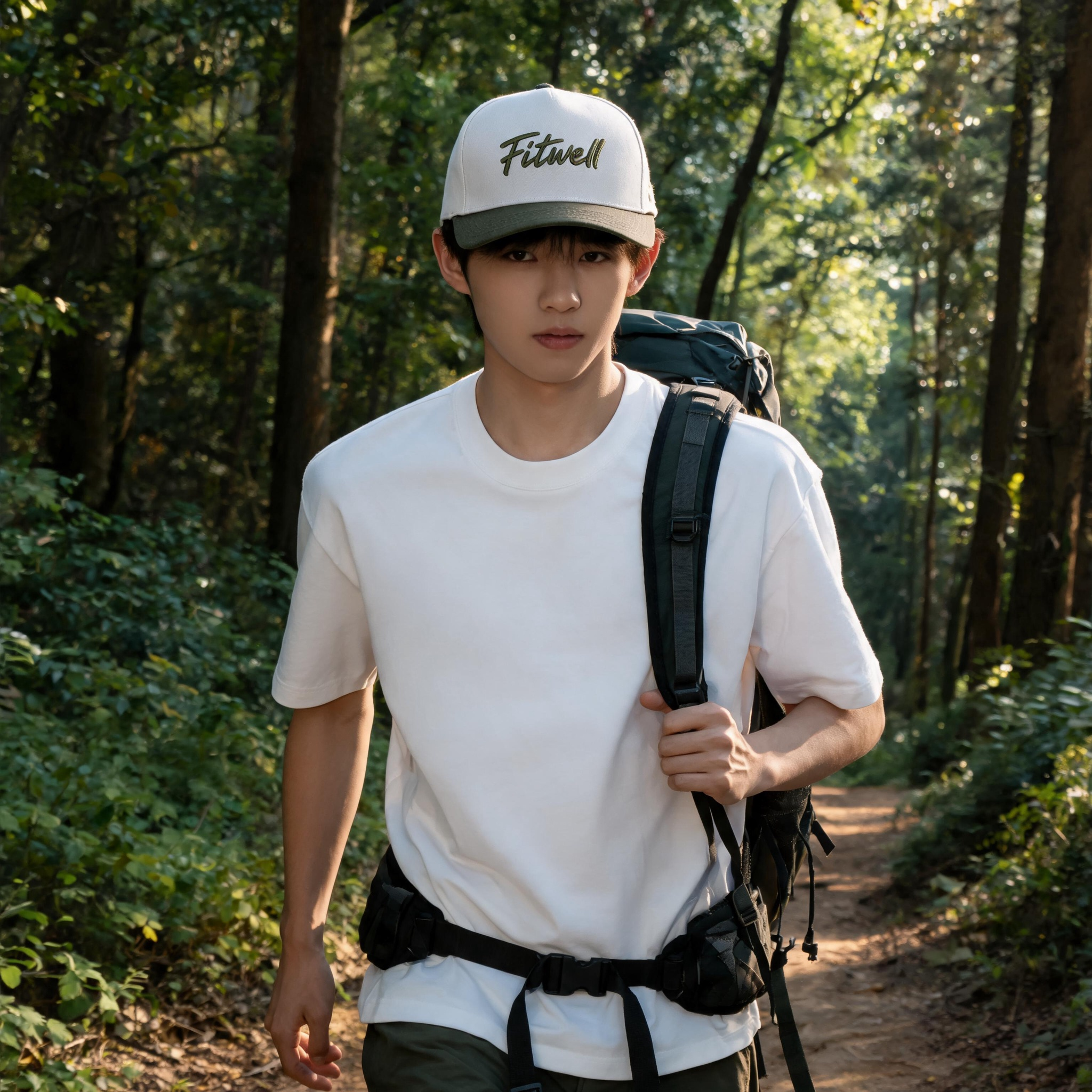 Two Tone Cotton Twill Baseball Cap with Flat Embroidered Logo Adjustable Casual Hat