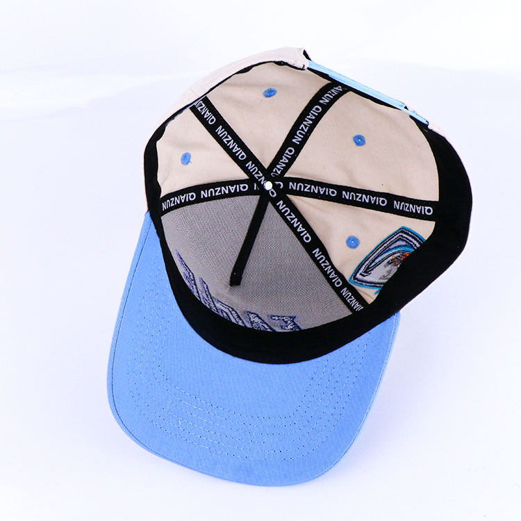 Eagle Embroidered Two-Tone Cotton Twill Baseball Cap