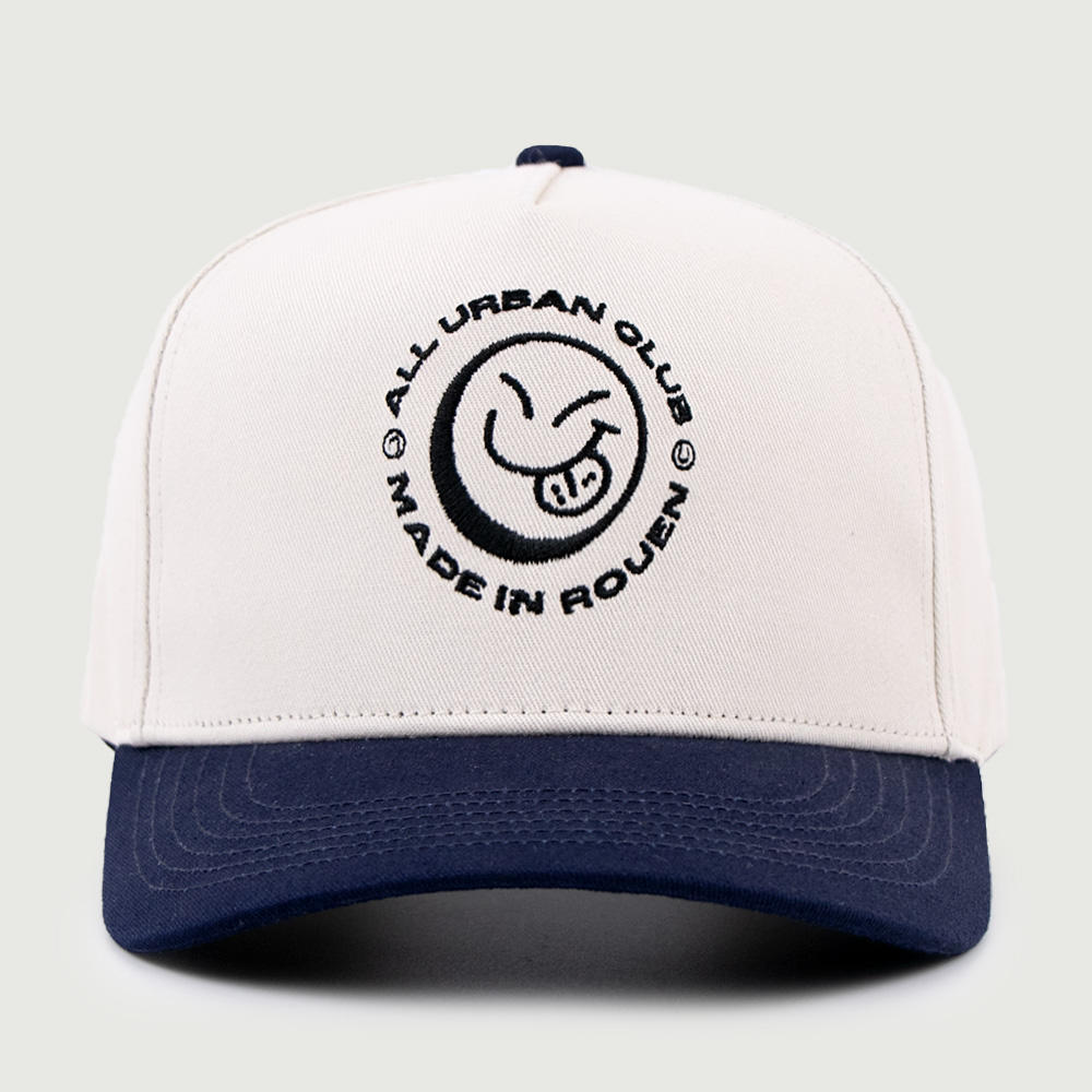 Two-Tone Cotton Twill Baseball Cap with Front Embroidered Logo