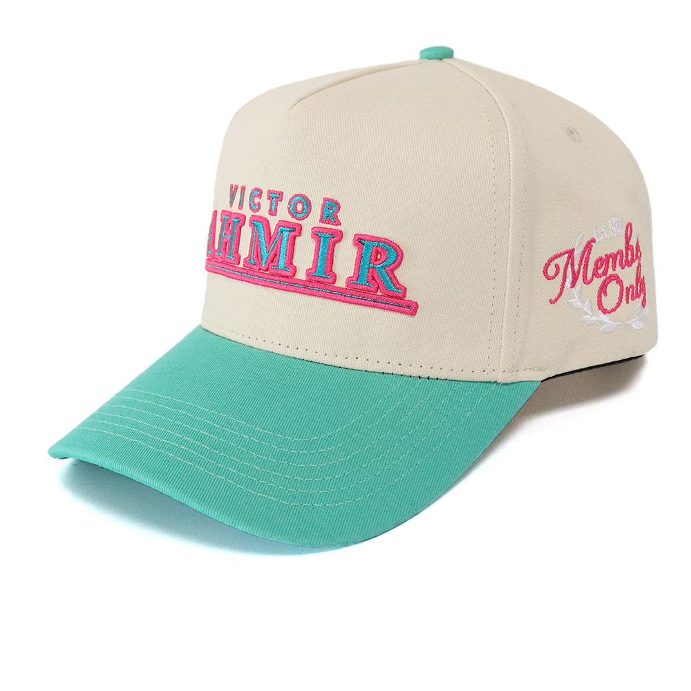 Victor AHMIR Embroidered Two-Tone Cotton Baseball Cap