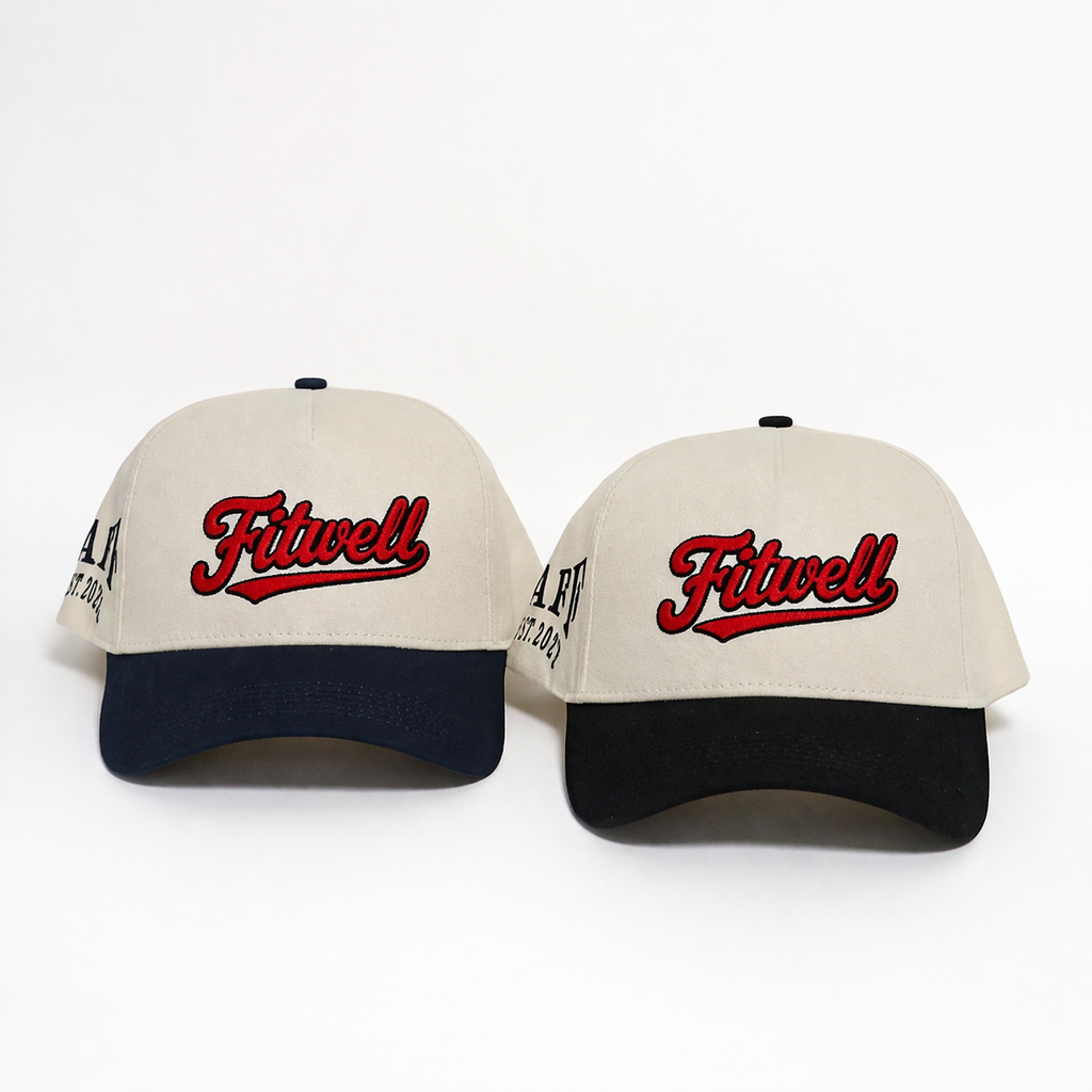 Two Tone Embroidered Logo Cotton Twill Baseball Cap