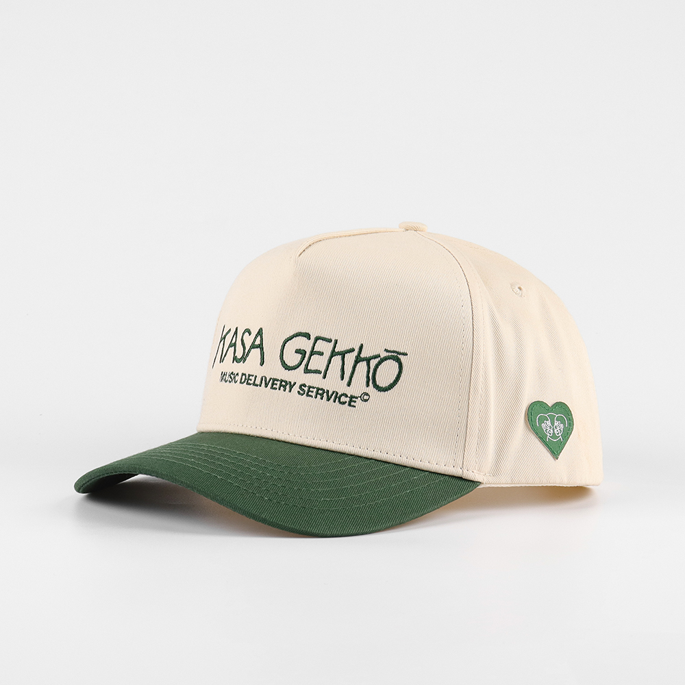 KASA GETTO Two-Tone Cotton Twill Baseball Cap with Flat Embroidery