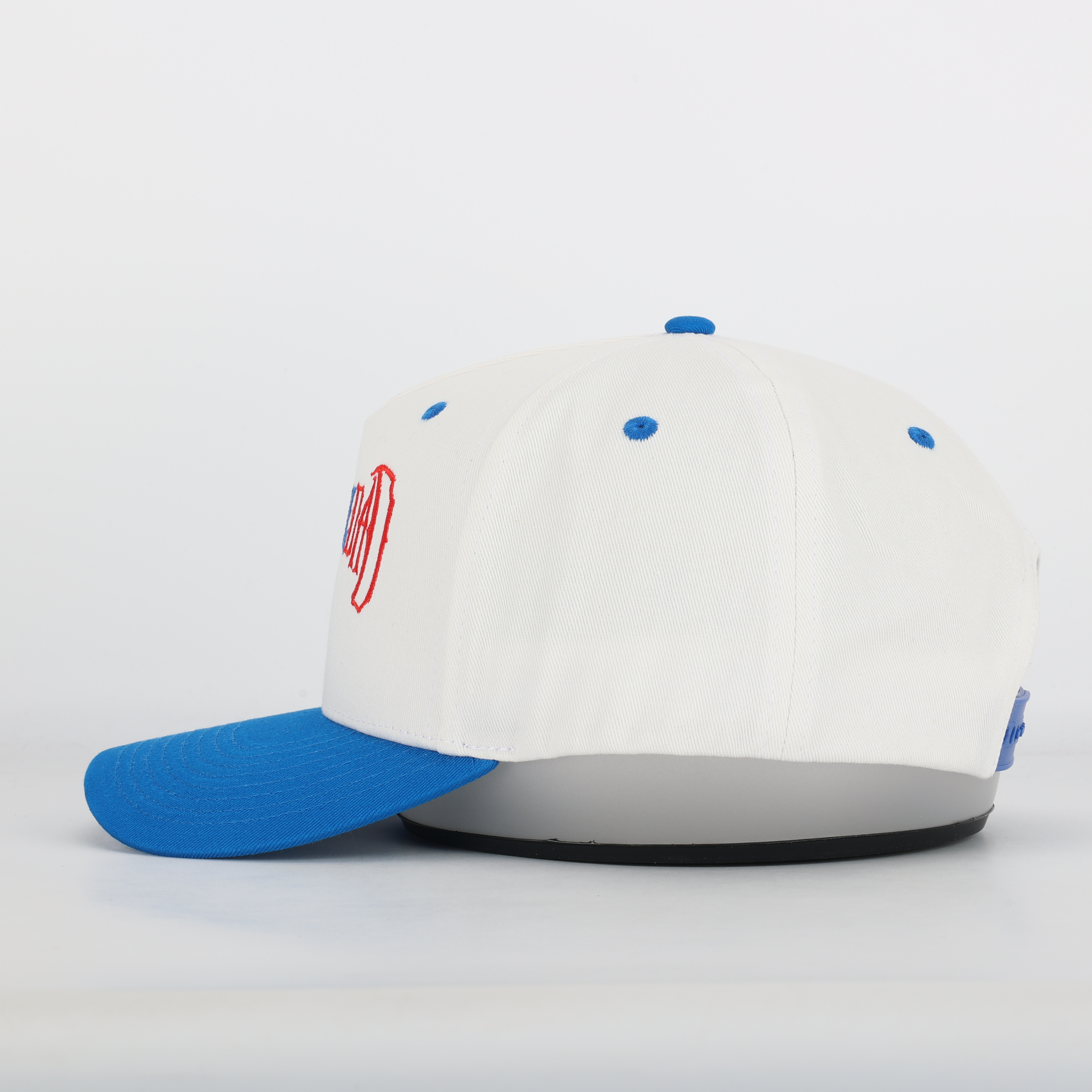Grateful Dad Two-Tone Baseball Cap – Blue Brim Flat Embroidery Hat