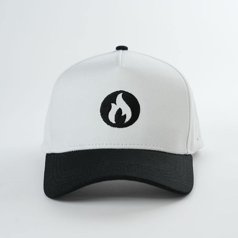 Flame Icon Two-Tone Embroidered Cotton Twill Baseball Cap
