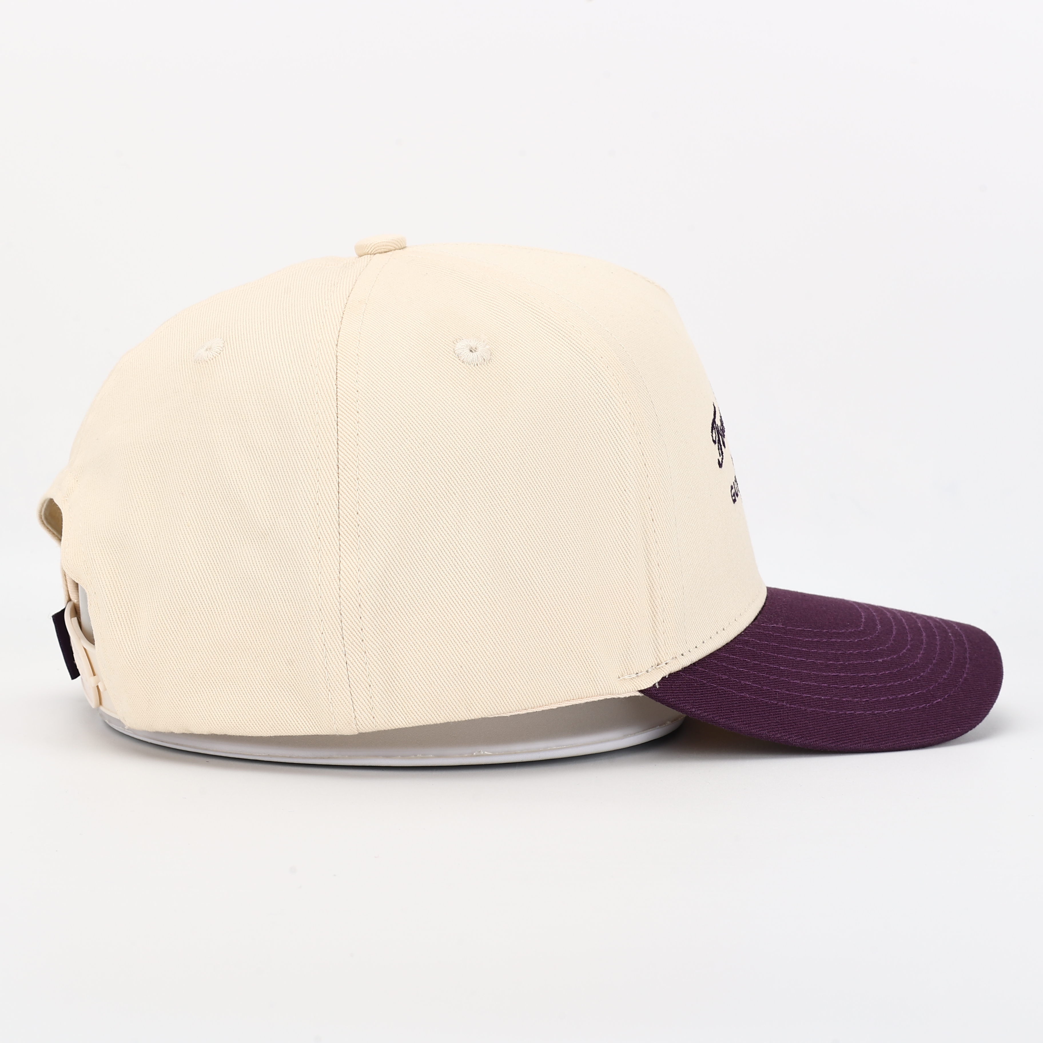 Two-Tone Cotton Baseball Cap with Embroidered Fox Logo