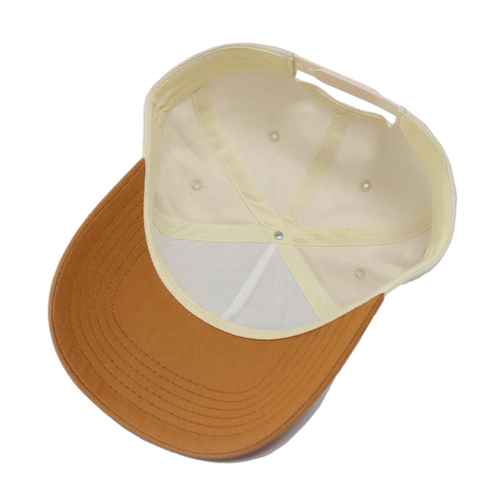 The Ruiners Club Two Tone Embroidered Baseball Cap Beige Brown