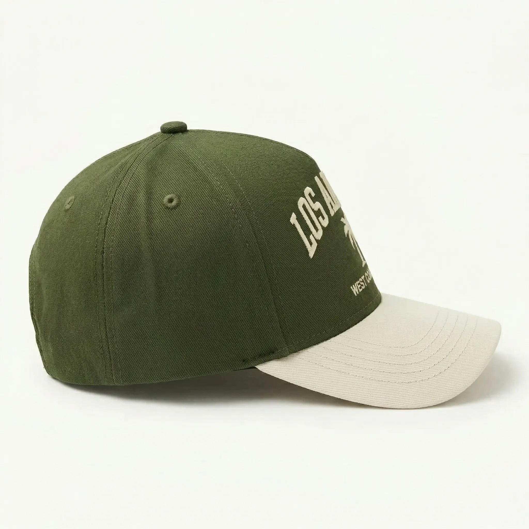 Los Angeles West Coast Club Two-Tone Embroidered Olive Baseball Cap
