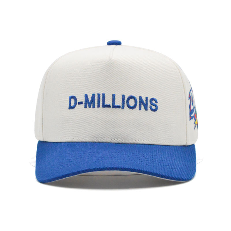 Two-Tone Embroidered Logo 5-Panel Baseball Cap