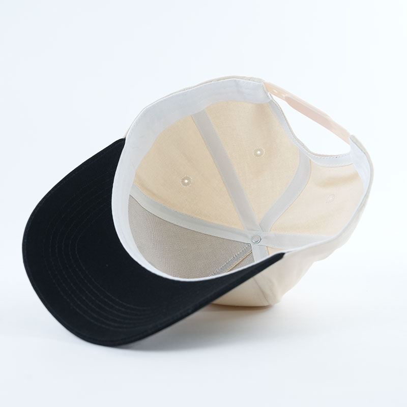 Two-Tone Cotton Twill Baseball Cap with Flat Embroidered Logo