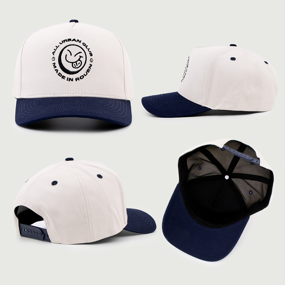 Two-Tone Cotton Twill Baseball Cap with Front Embroidered Logo