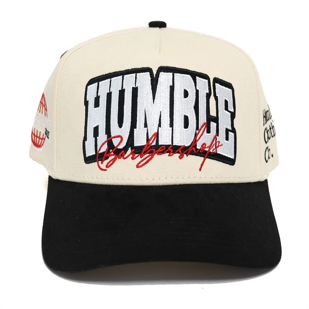 Humblé Embroidered Two-Tone 5 Panel Cotton Twill Baseball Cap
