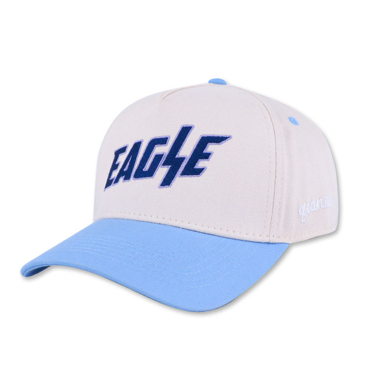 Eagle Embroidered Two-Tone Cotton Twill Baseball Cap