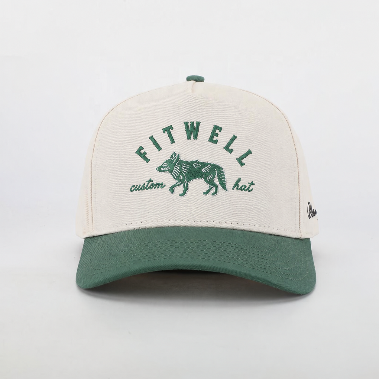 Stock & Row Two-Tone Green Embroidered Baseball Cap