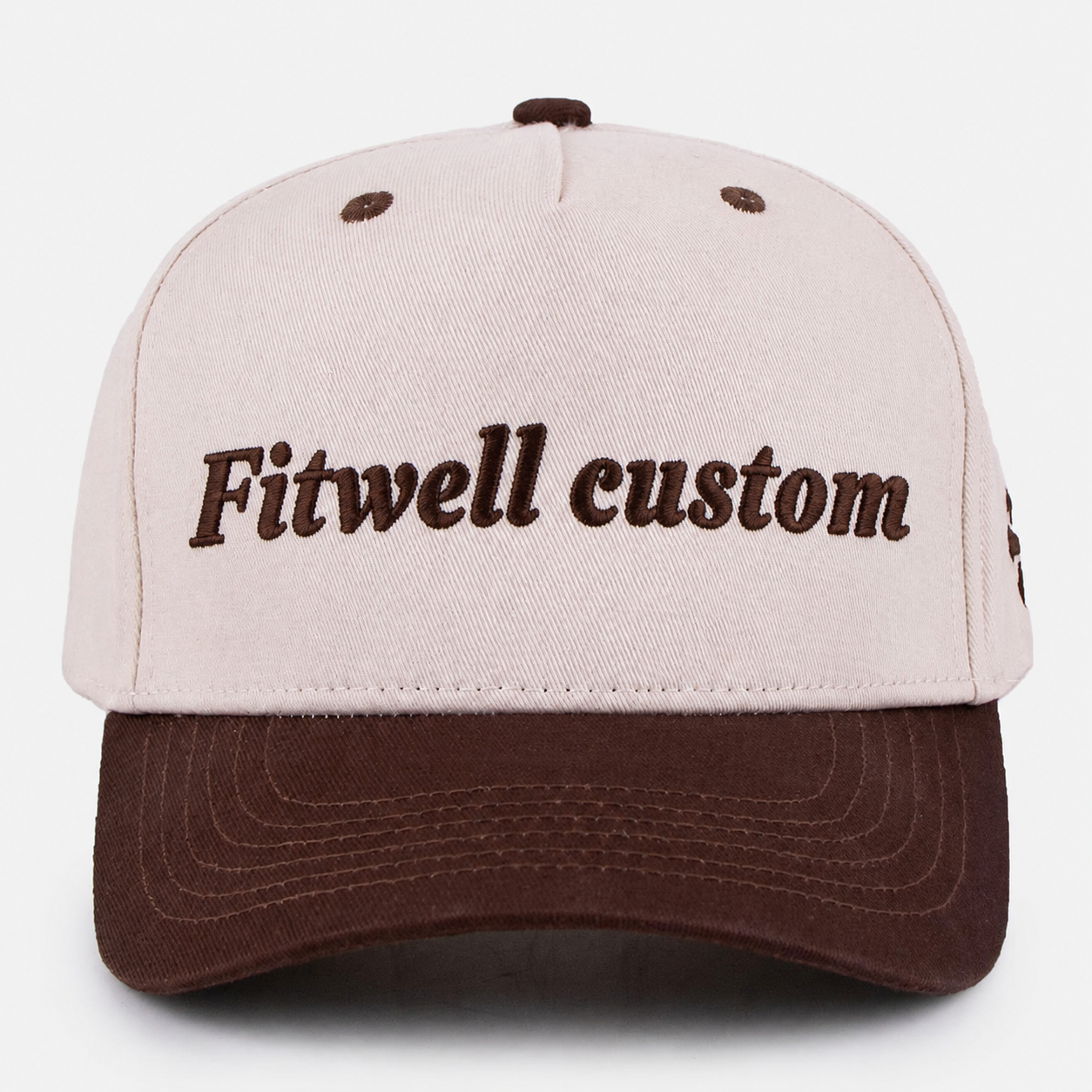 Cream Brown You Matter Embroidered Five-Panel Baseball Cap