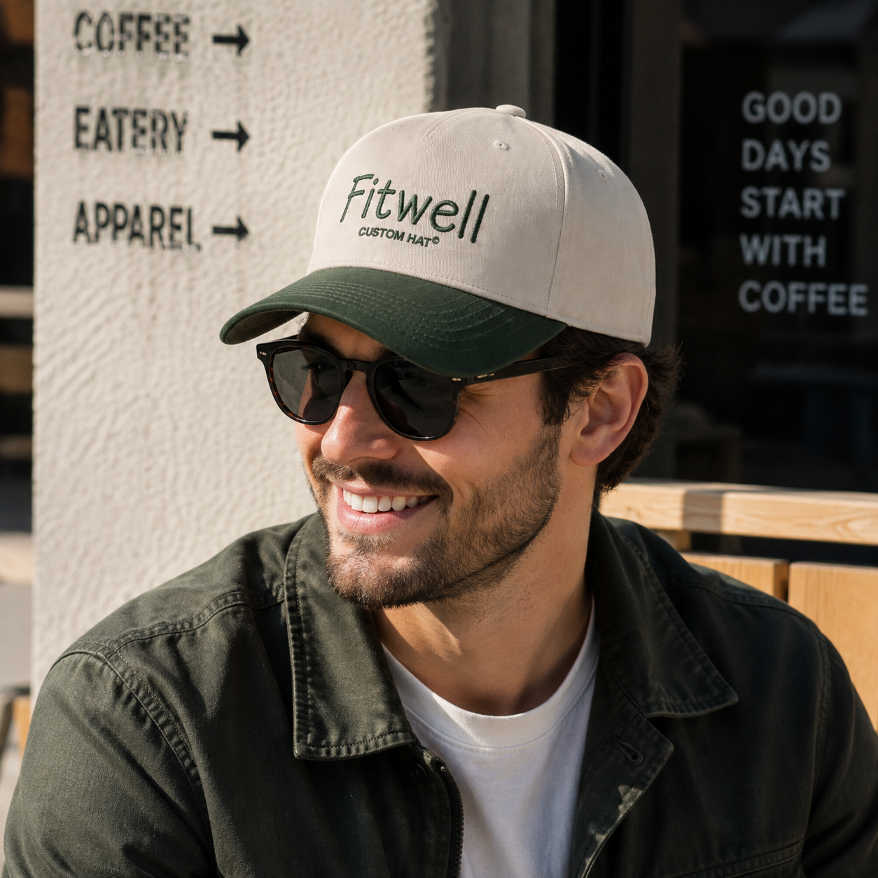 KASA GETTO Two-Tone Cotton Twill Baseball Cap with Flat Embroidery