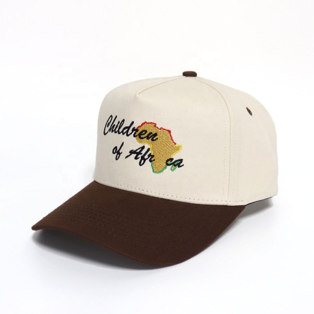 Children of Africa Two-Tone 5 Panel Cotton Twill Baseball Cap