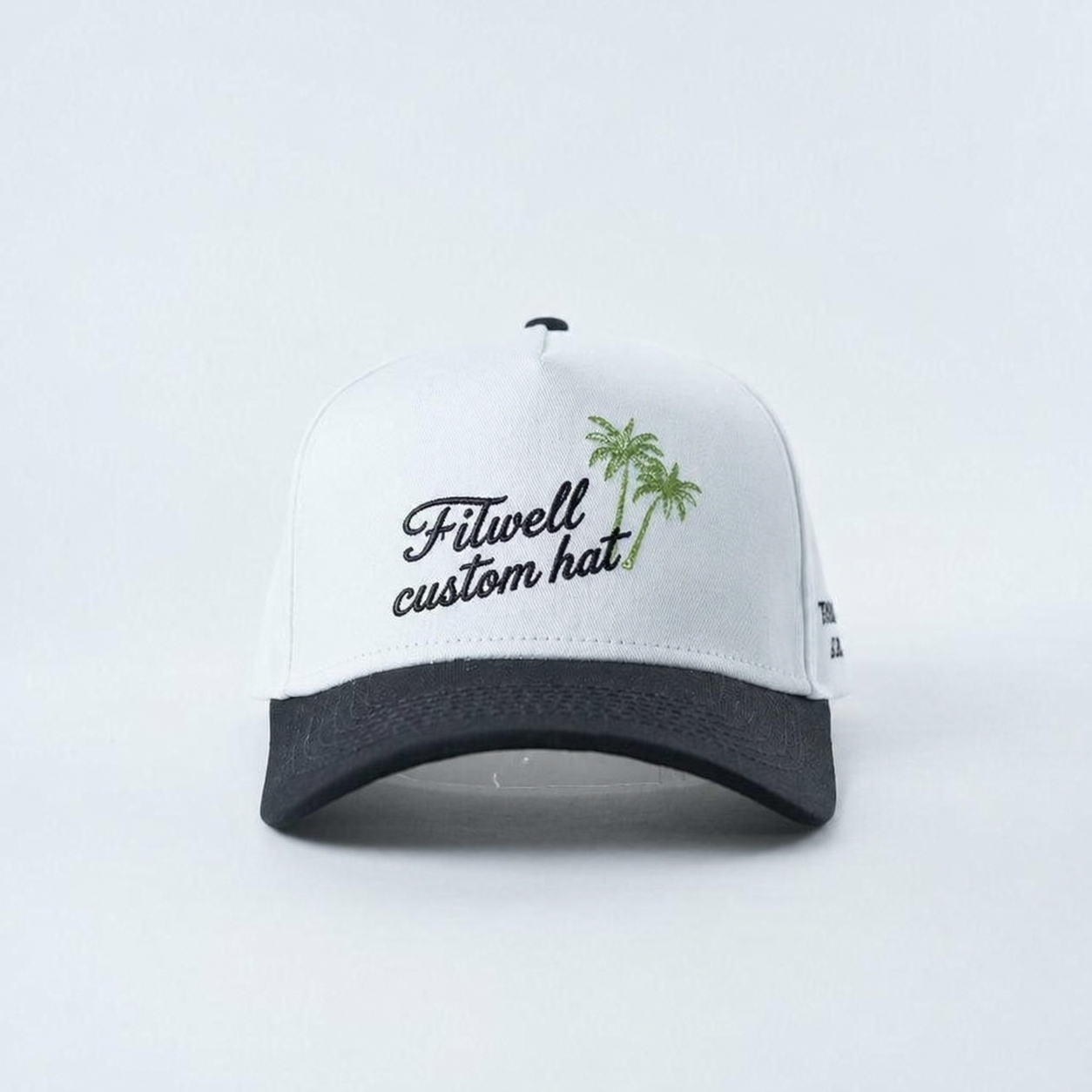 Two Tone 5 Panel Cotton Twill Baseball Cap with Flat Embroidered Orlando Love Logo