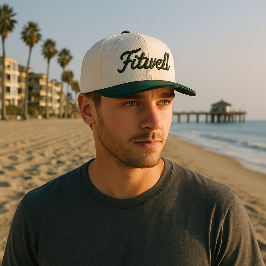 Anomaly Two-Tone Baseball Cap with Flat Embroidered Logo