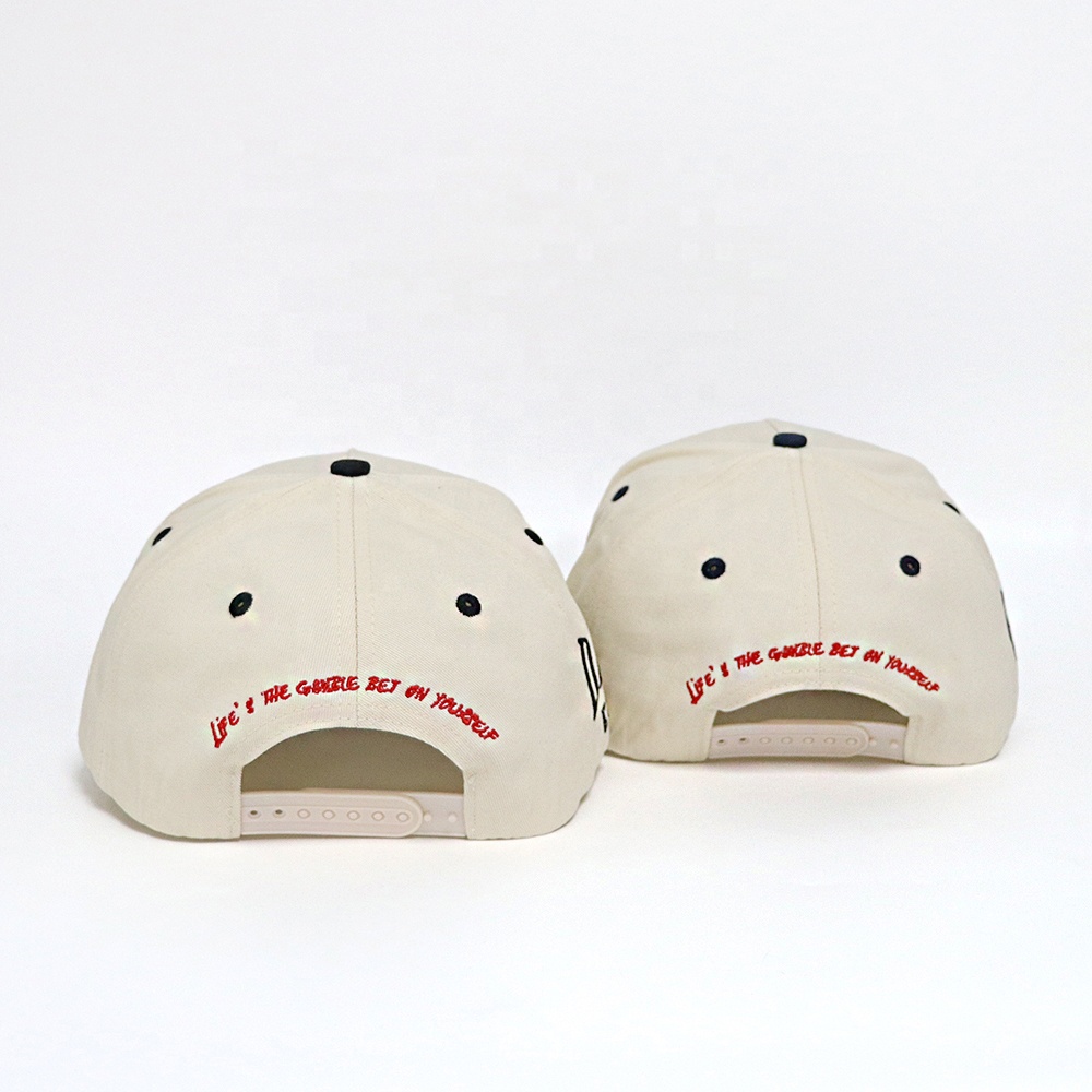 Two Tone Embroidered Logo Cotton Twill Baseball Cap