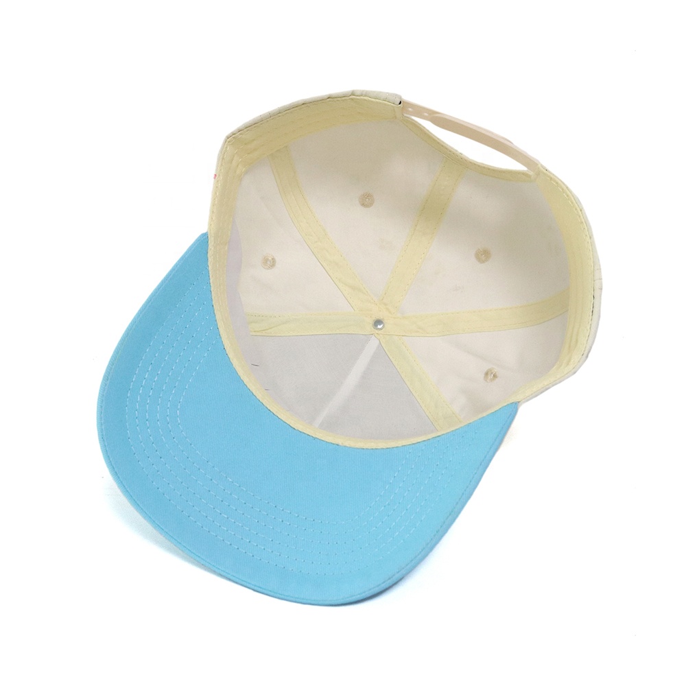 Two-Tone Script Embroidered Cotton Twill Baseball Cap