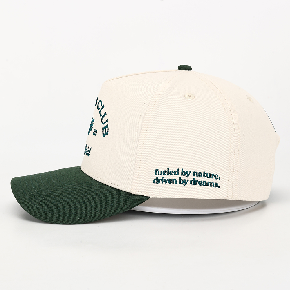 Two-Tone 3D Embroidered REEVES CLUB Westfield 5-Panel Cotton Twill Baseball Cap