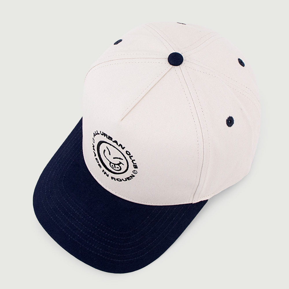 Two-Tone Cotton Twill Baseball Cap with Front Embroidered Logo