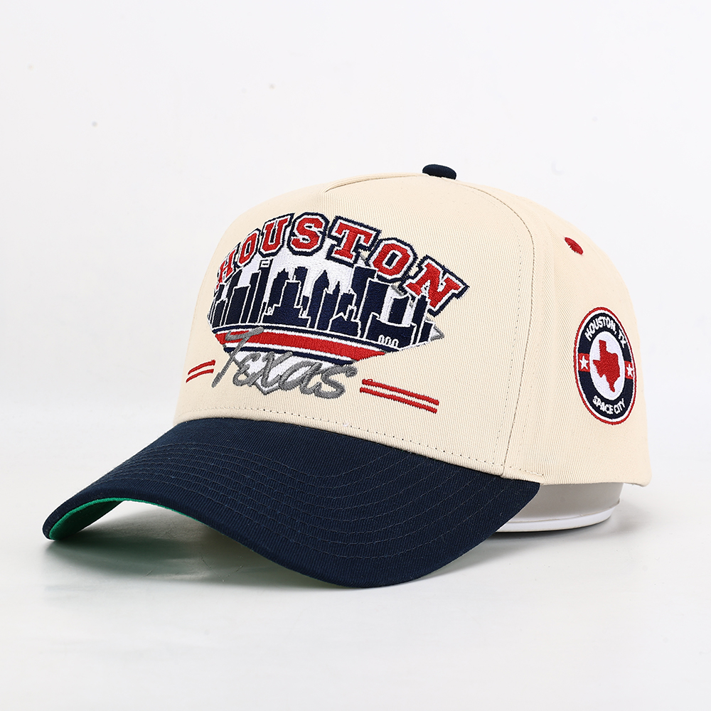 Houston Skyline Embroidered Two-Tone Baseball Cap