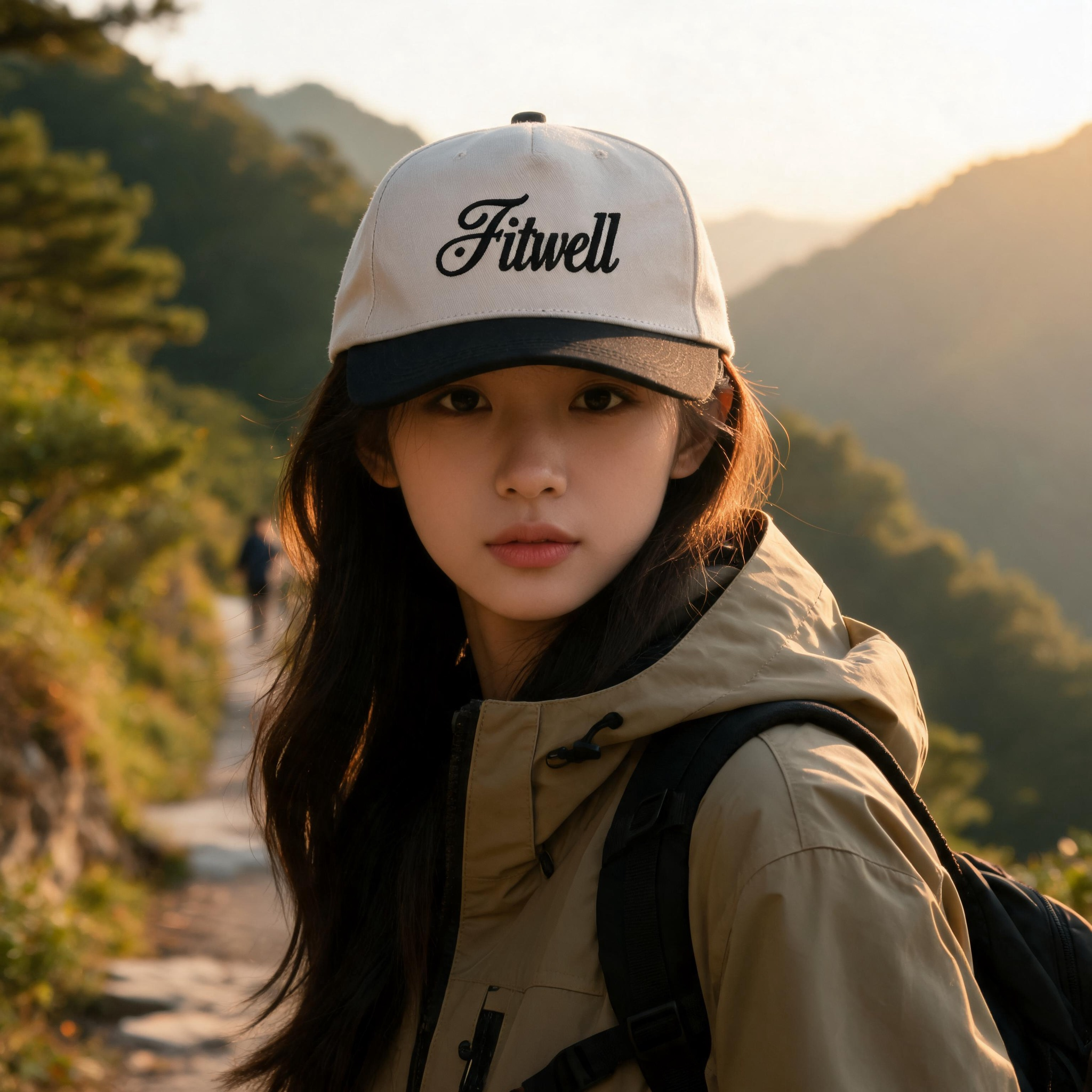 Classic Two Tone Cotton Twill Five Panel Baseball Cap with Minimal Embroidered Logo