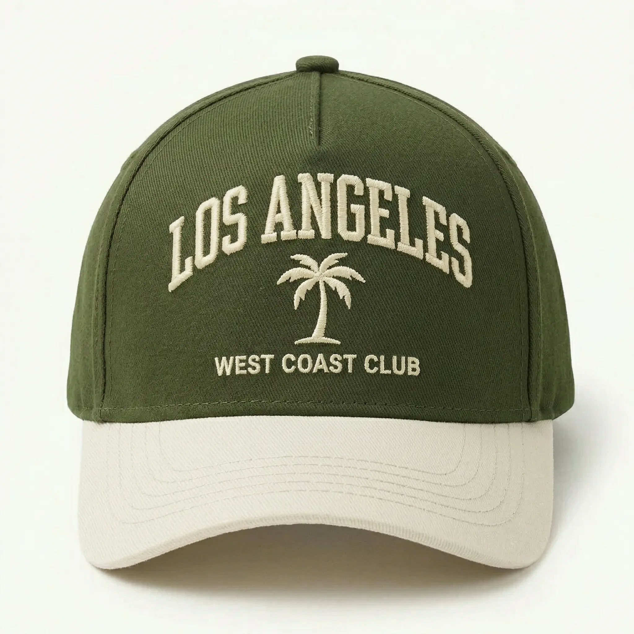 Los Angeles West Coast Club Two-Tone Embroidered Olive Baseball Cap