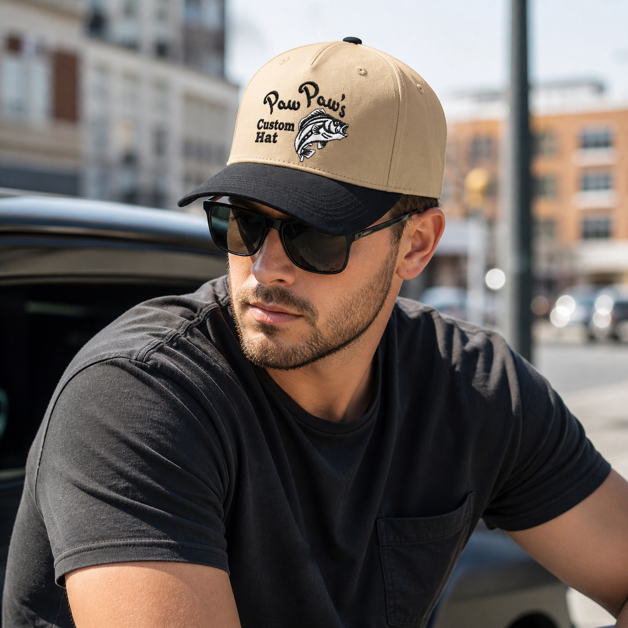 Paw Paw's Bait & Tackle Two Tone Baseball Cap