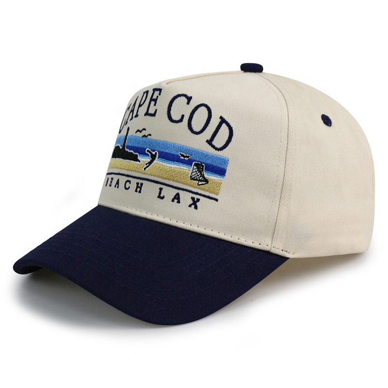 Cape Cod Beach Lax Embroidered 5-Panel Cotton Twill Baseball Cap