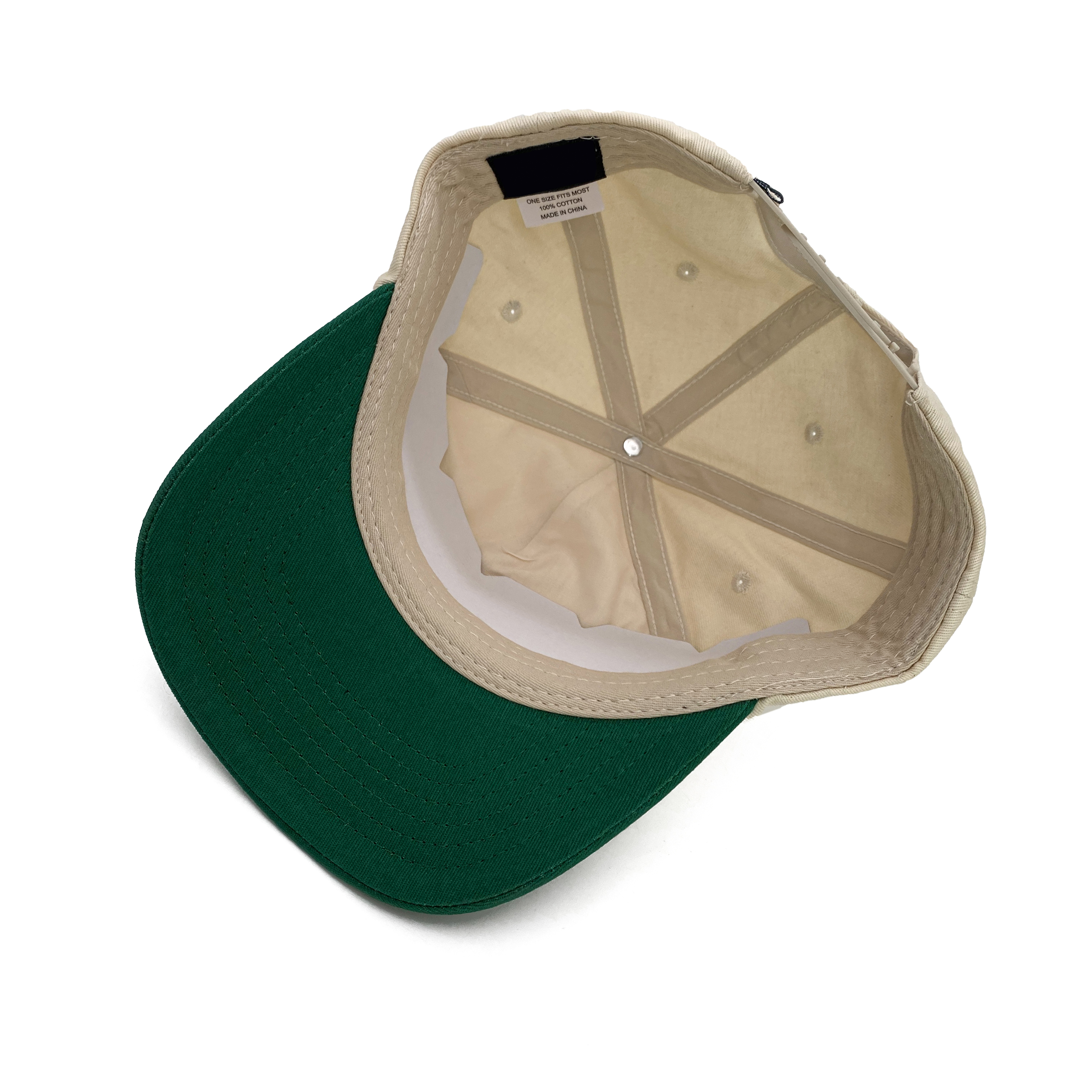 Two-Tone 5 Panel Cotton Twill Cap with Flat Embroidery