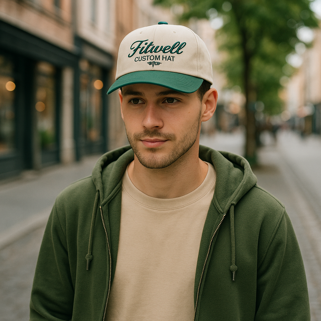 Greenhaus Two‑Tone Cotton Twill 5‑Panel Baseball Cap
