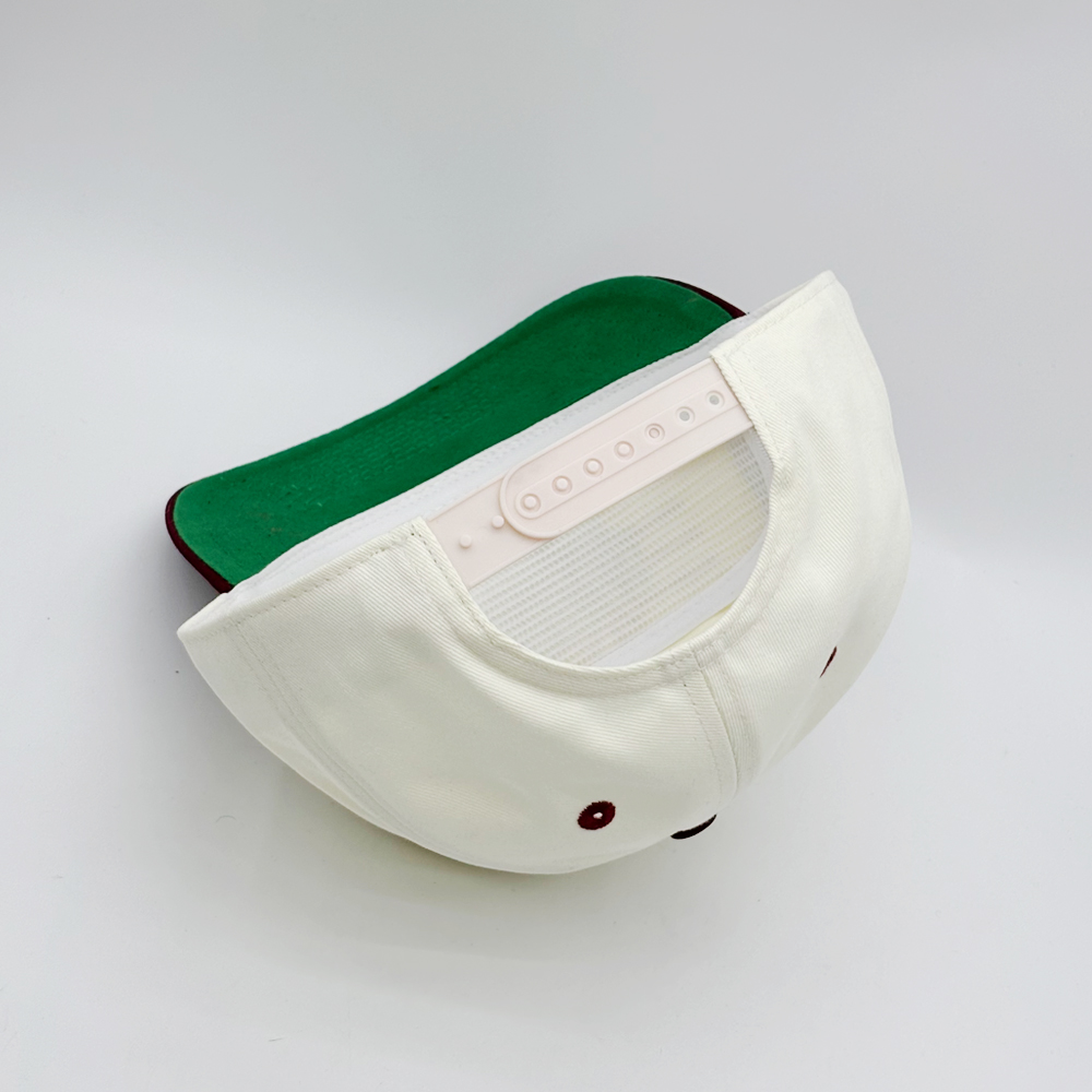 Retro Two-Tone 5-Panel Cotton Twill Baseball Cap with Embroidered Logo