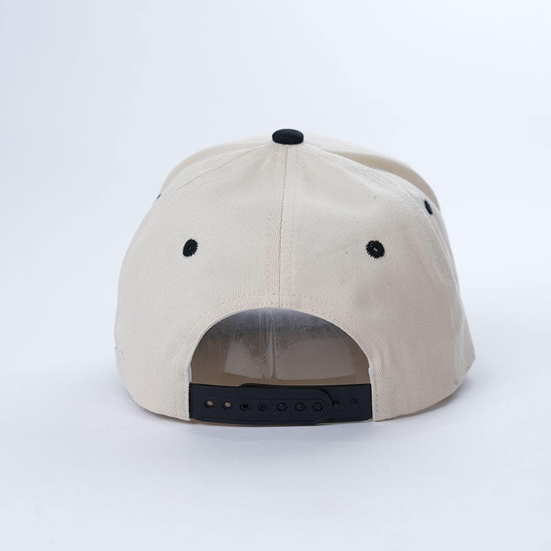 Two-Tone 5 Panel Cotton Twill Baseball Cap with Shield Embroidery