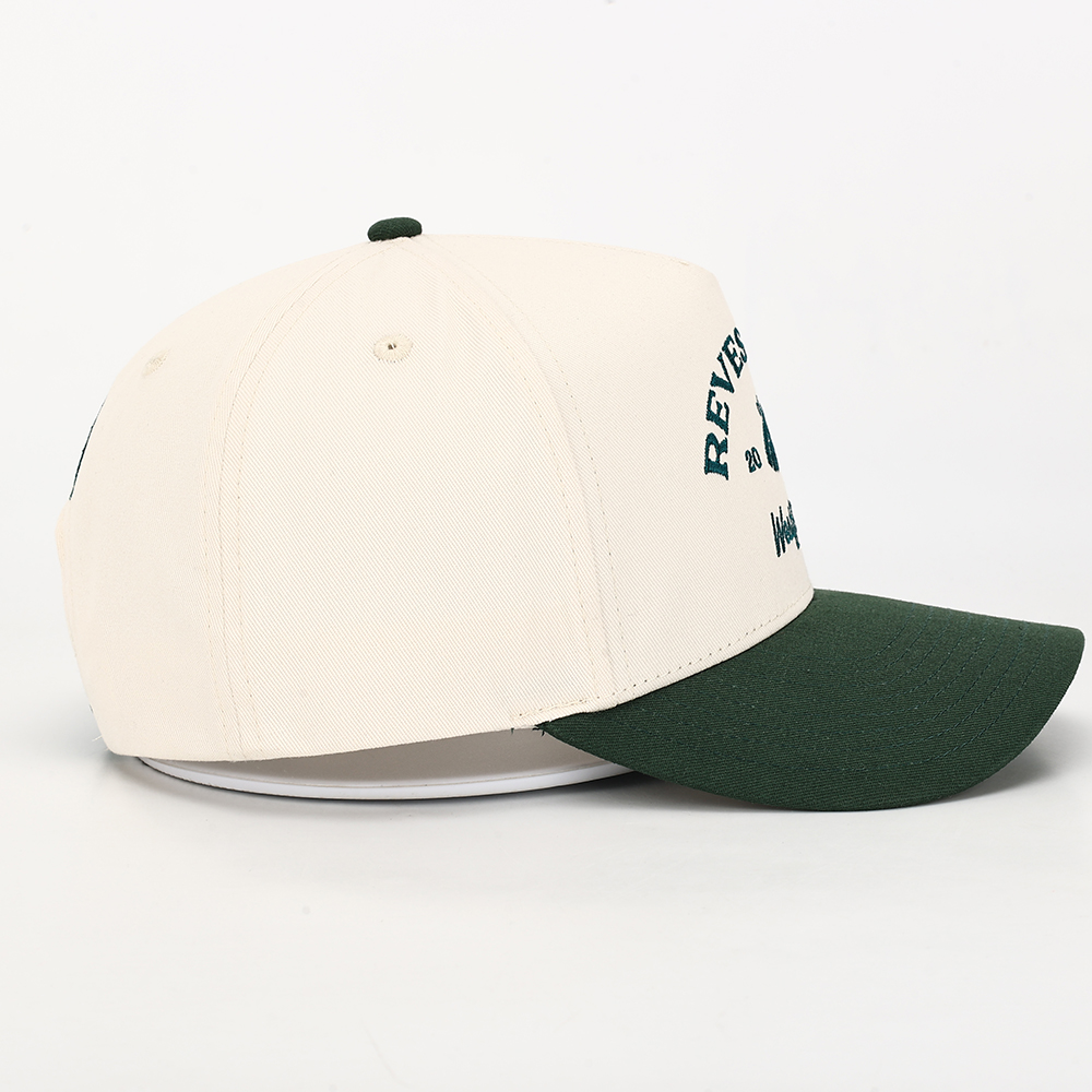 Two-Tone 3D Embroidered REEVES CLUB Westfield 5-Panel Cotton Twill Baseball Cap