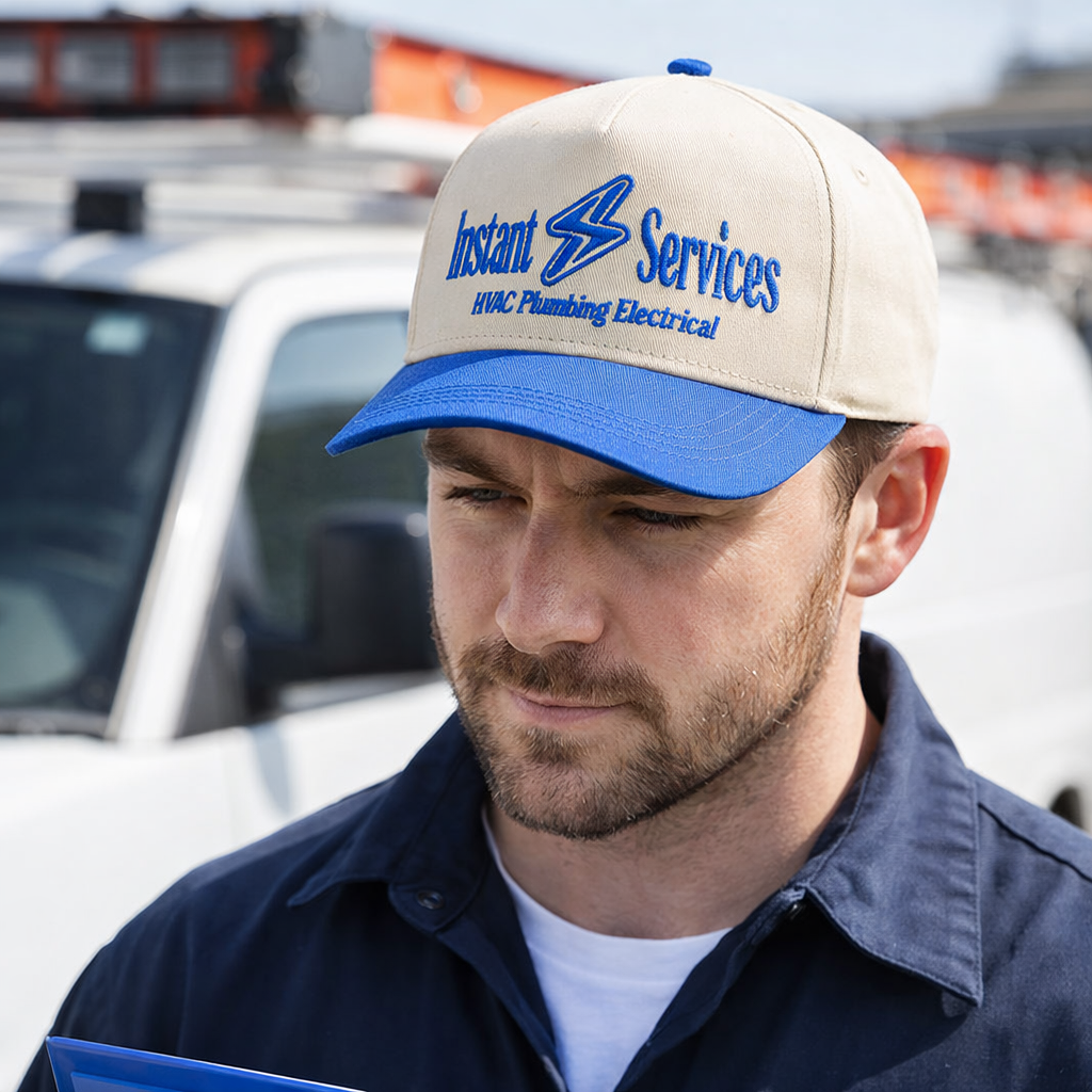 Two-Tone Baseball Hat with &quotInstant Services