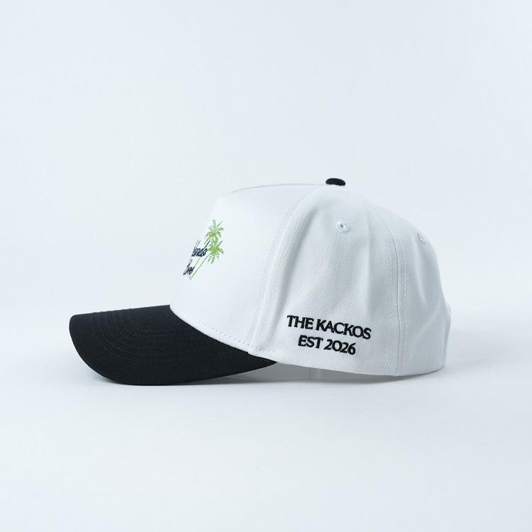 Two Tone 5 Panel Cotton Twill Baseball Cap with Flat Embroidered Orlando Love Logo