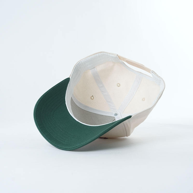 Two Tone Embroidered Cotton Twill 5 Panel Baseball Cap with Sheep Logo