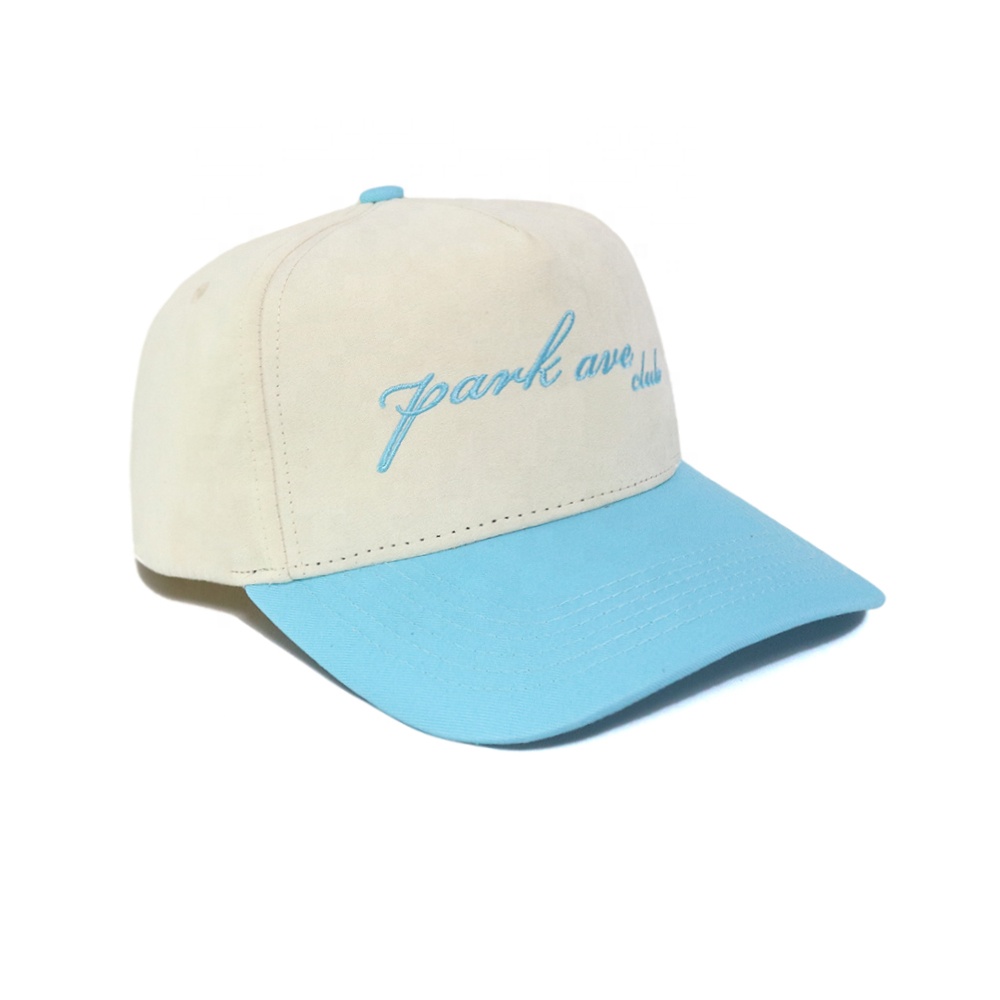 Two-Tone Script Embroidered Cotton Twill Baseball Cap