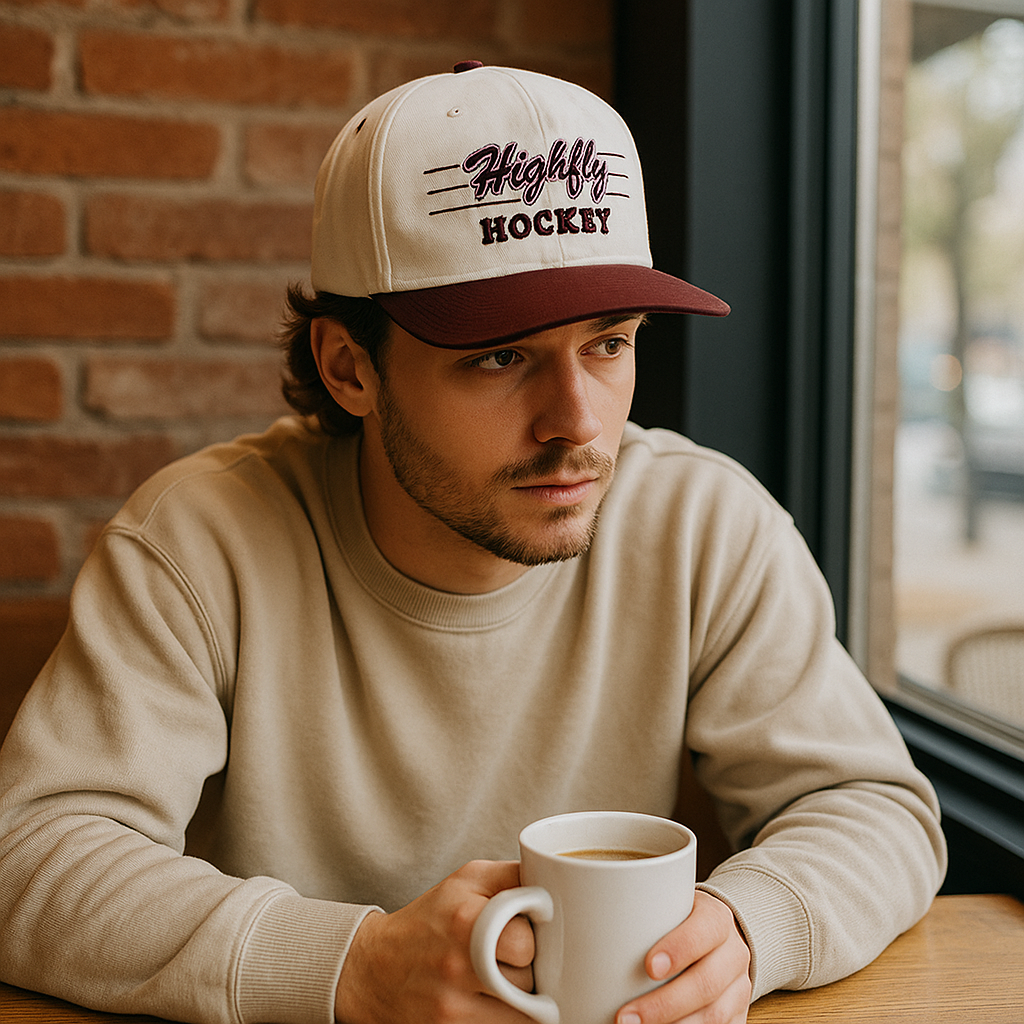 Retro Two-Tone 5-Panel Cotton Twill Baseball Cap with Embroidered Logo