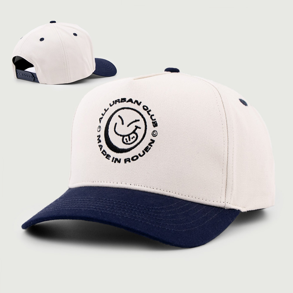 Two-Tone Cotton Twill Baseball Cap with Front Embroidered Logo
