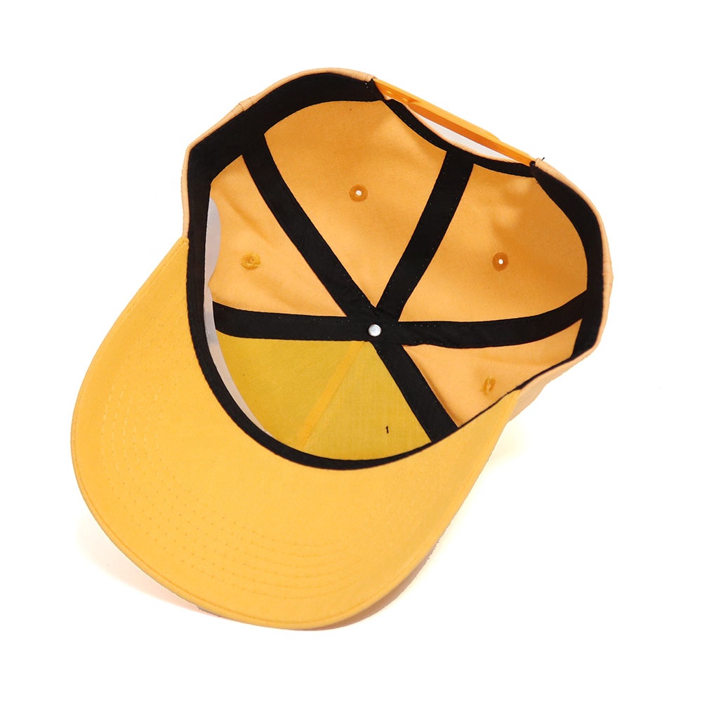 Cute Cartoon Chick Embroidered Yellow 5 Panel Baseball Cap