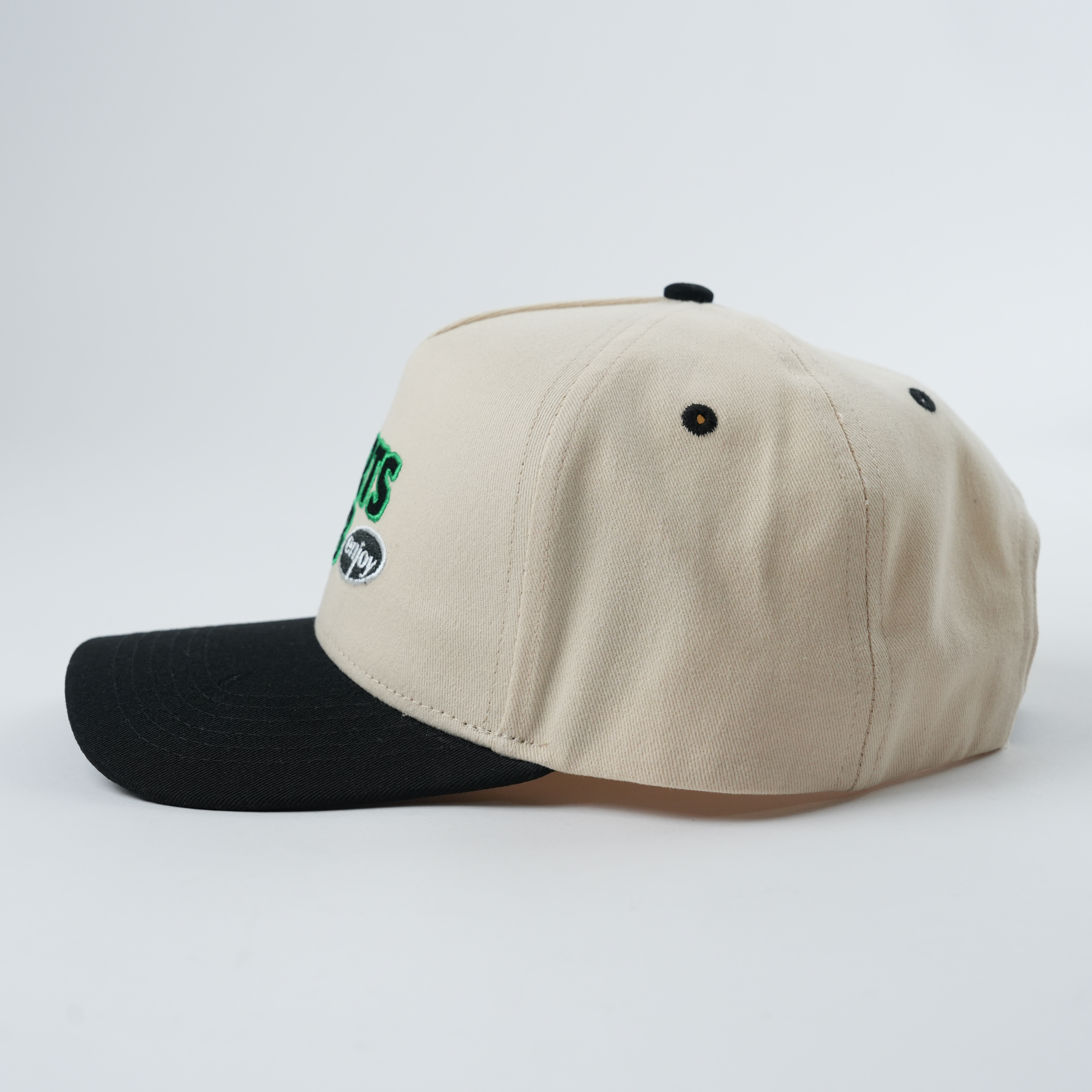 Two-Tone Sports Club Embroidered Cotton Twill Baseball Hat – 5 Panel Cap