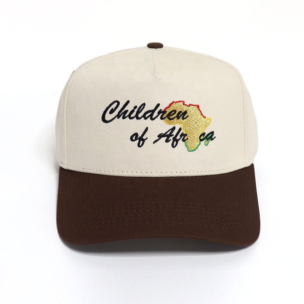 Children of Africa Two-Tone 5 Panel Cotton Twill Baseball Cap