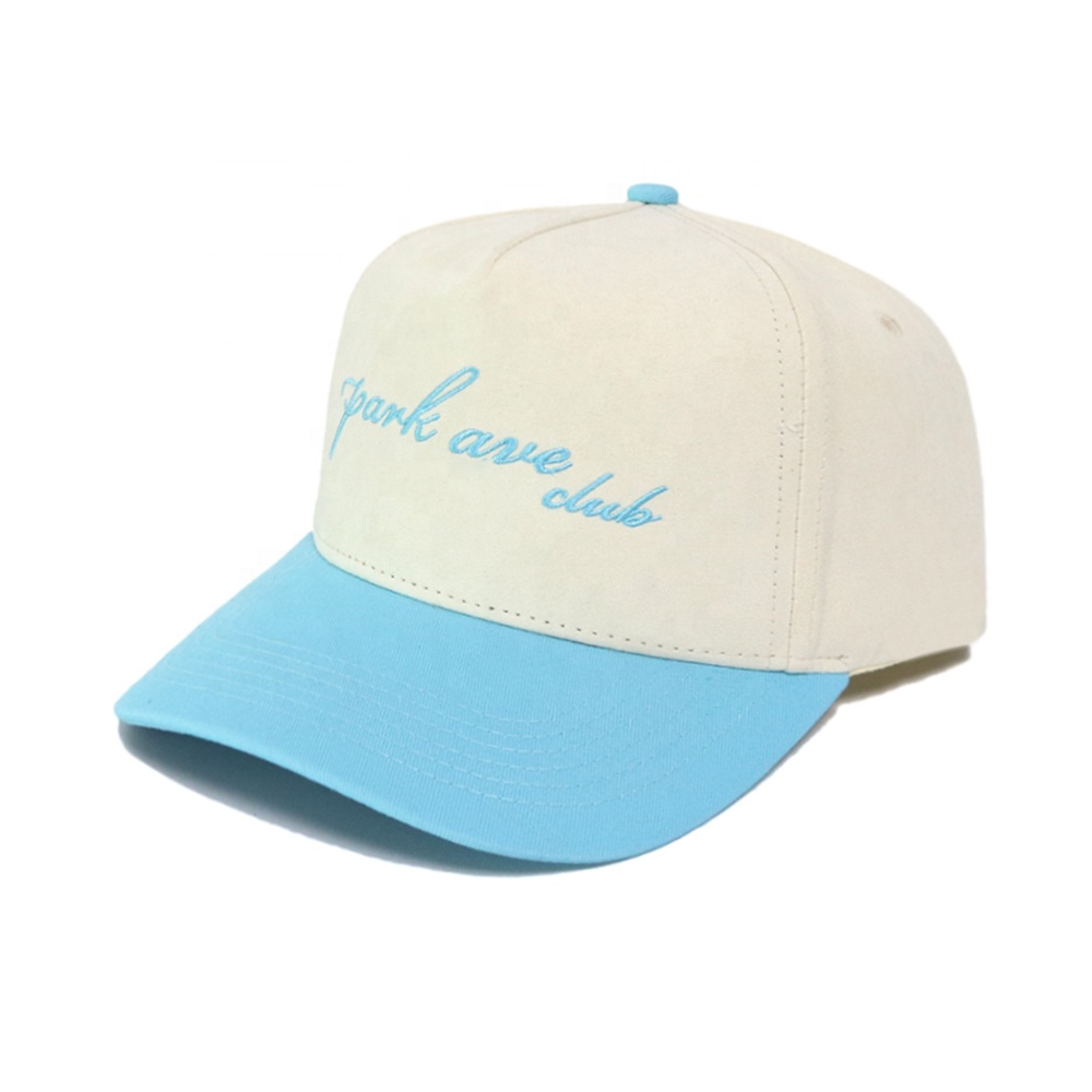 Two-Tone Script Embroidered Cotton Twill Baseball Cap