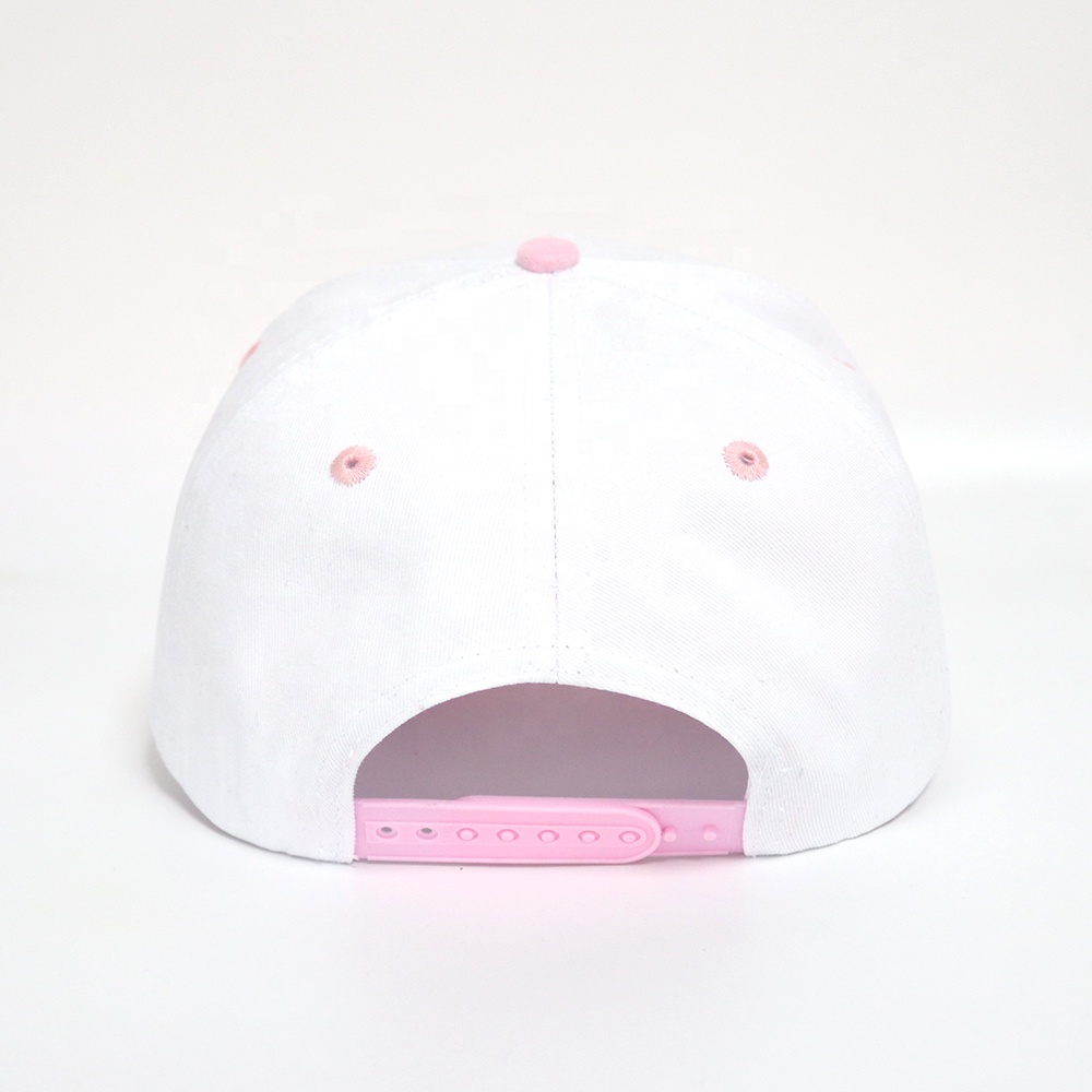 Pink Heart Letter Embroidered Two Tone Baseball Cap Adjustable Hat