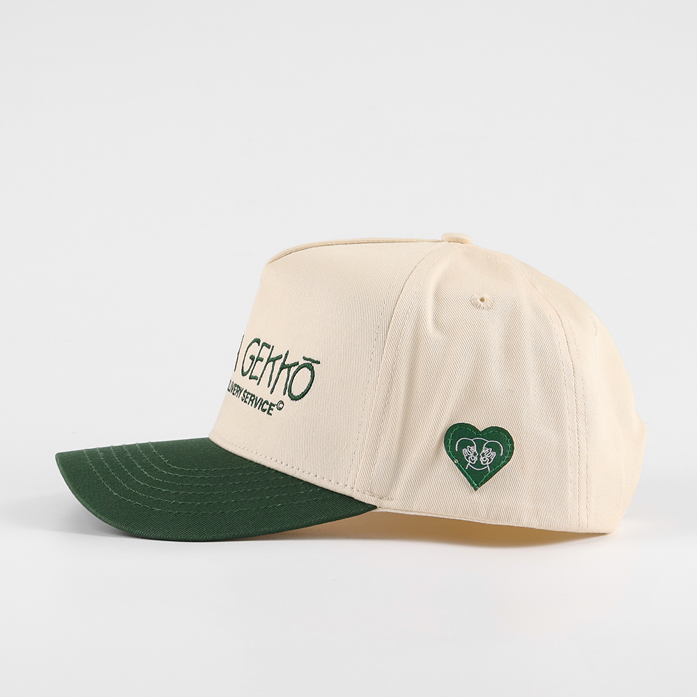 KASA GETTO Two-Tone Cotton Twill Baseball Cap with Flat Embroidery