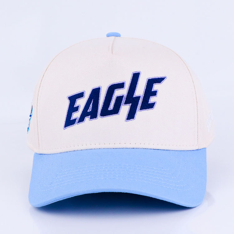 Eagle Embroidered Two-Tone Cotton Twill Baseball Cap