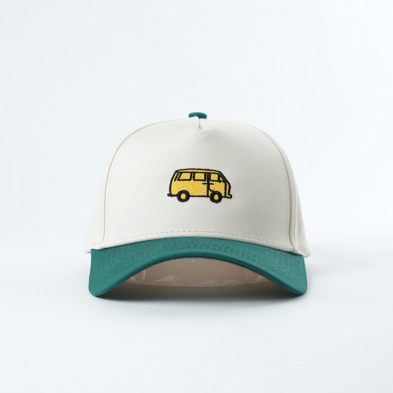 Vintage Van Embroidered Two Tone Cotton Baseball Cap